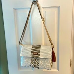 Luzia white /gold crossbody NEW